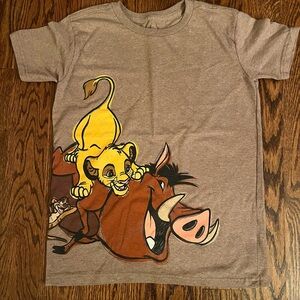 Disney Kids T-Shirt with Simba and Pumbaa - Brown